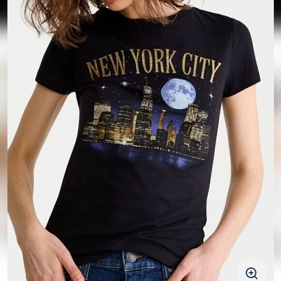NEW Aeropostale Aero New York Skyline Night Graphic Tee Shirt Black XL Run small - Picture 5 of 5
